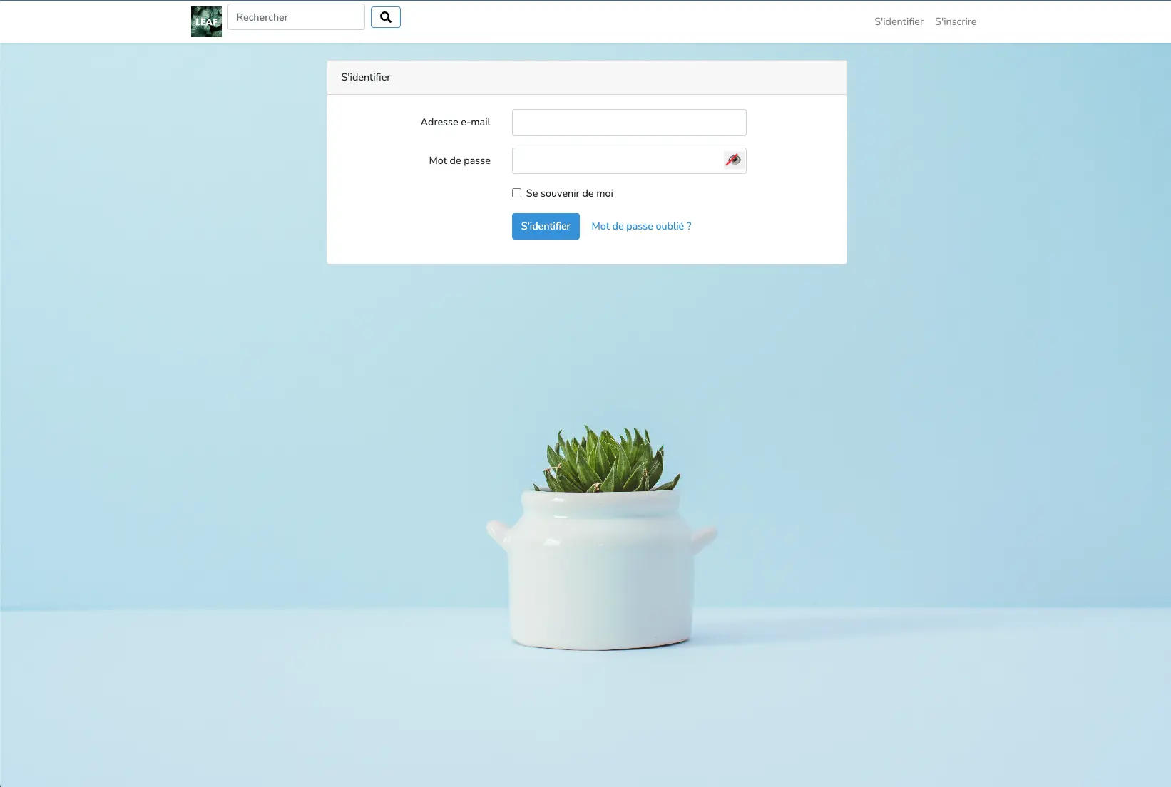 Page d'identification